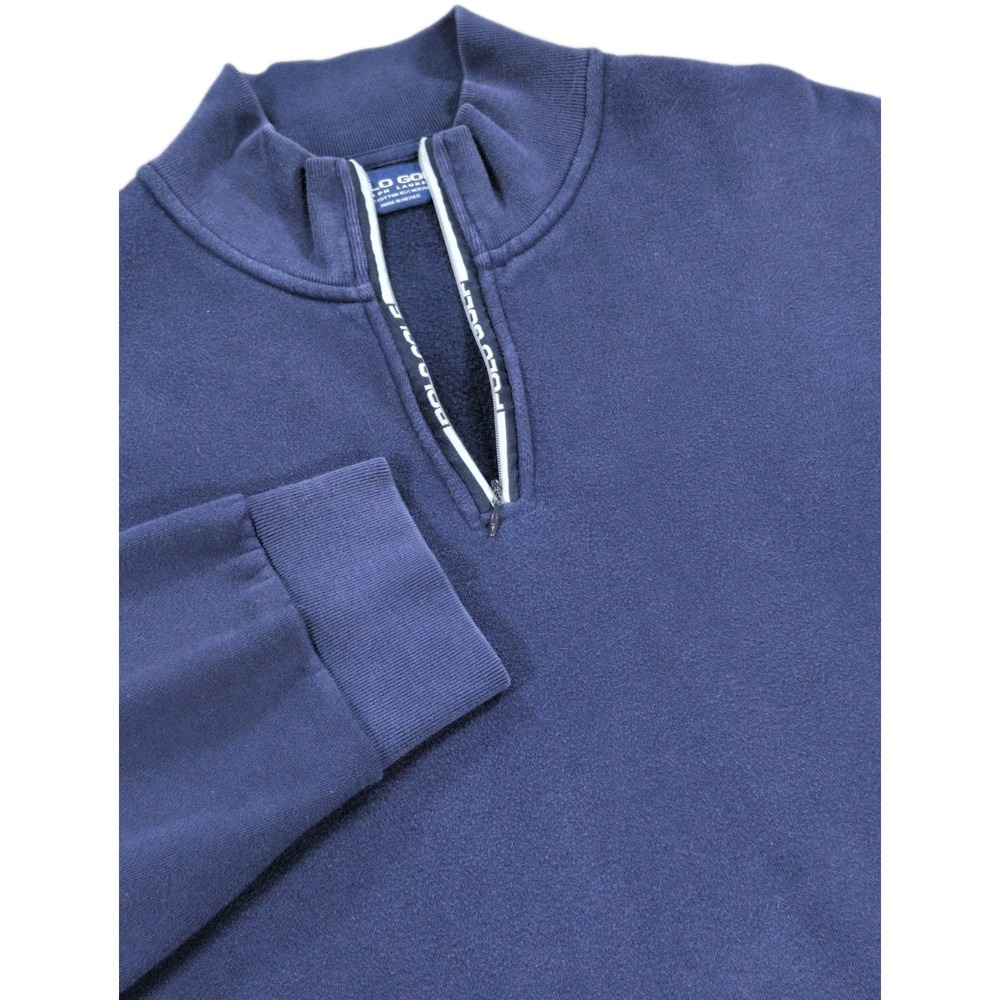 Vintage Polo Golf Ralph Lauren 1/4 Zip Sweatshirt Mens XL Navy TDC Dominion Club